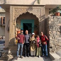 Vintage entrance  at Cafe Veda in Jaipur