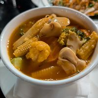 Tomyam soup at Beachfront Restaurant in 