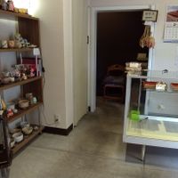 Manju showcase at Abe Manju Ten in Fukuoka