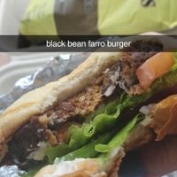 Black Bean Farro Burger at New Holland Brewing in Holland