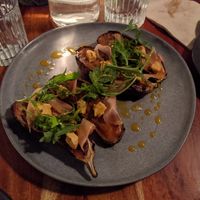 Grilled eggplant with cashew cheese at Amani in Leederville
