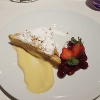 apples cake with vanilla "custard" (it was a vanilla Alpro pudding pot) at Tauern Spa  in Kaprun