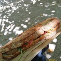 Sandwich with soy steaks at Land & Monkeys - Beaumarchais in Paris