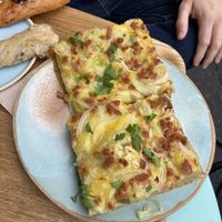 Onion & bacon focaccia   at Land & Monkeys - Beaumarchais in Paris