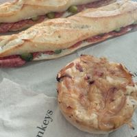 Sandwiches Lyonnais and Onion bread at Land & Monkeys - Beaumarchais in Paris