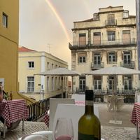 Location in an alleyway a block away from the water at Al Sanpietrino Trattoria in Lisbon