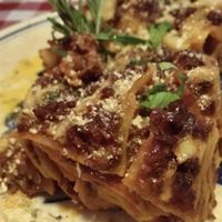 Lasagna  at Al Sanpietrino Trattoria in Lisbon