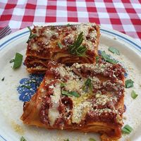 Lasagne at Al Sanpietrino Trattoria in Lisbon