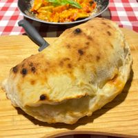 Calzone! at Al Sanpietrino Trattoria in Lisbon