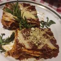 Lasaña at Al Sanpietrino Trattoria in Lisbon
