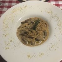 Carbonara (looks small but it was so filling) at Al Sanpietrino Trattoria in Lisbon