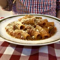 Rigatoni all’ Amatriciana   at Al Sanpietrino Trattoria in Lisbon
