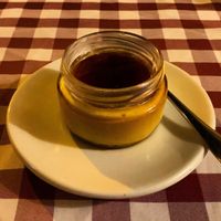 Vegan Panna Cotta with Caramel  at Al Sanpietrino Trattoria in Lisbon