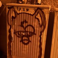 If you can’t find it, it’s the door without a sign in front of the Furby graffiti 😂♥️  at Al Sanpietrino Trattoria in Lisbon