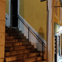 Up these stairs at Al Sanpietrino Trattoria in Lisbon