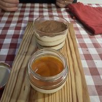Panna cota e tiramisú  at Al Sanpietrino Trattoria in Lisbon