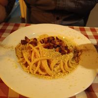 Carbonara spaghetti at Al Sanpietrino Trattoria in Lisbon