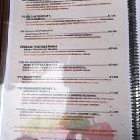 Menu - appetizers at Fishtail in Lisbon