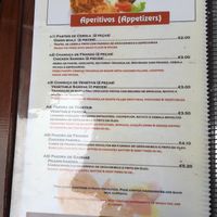 Menu - Dishes at Fishtail in Lisbon