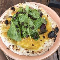 Yellow marinara pizza  at Terra in Berlin