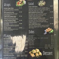 Menu  at Pita Shack in Pflugerville