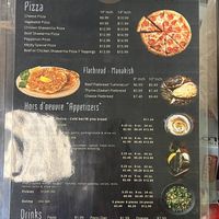 Menu  at Pita Shack in Pflugerville