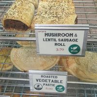 2 vegan hot bakery options now yay! at Gaffney's Bakery in Heathcote