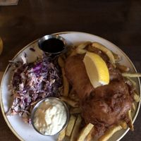 no fish and chips - so yummy  at Vegan Street in Calgary