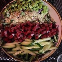 heart beet salad at Vegan Street in Calgary