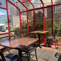 Enclosed patio  at Vegan Street in Calgary