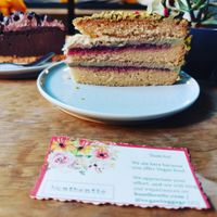 Pistachio cake at KIRAS in Kaunas