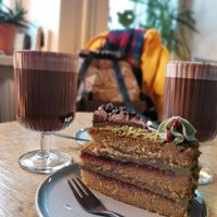 Cocoa latte at KIRAS in Kaunas