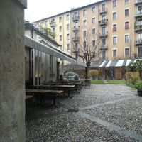 The outside tables at Un Posto a Milano in Milan
