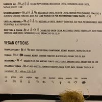 Vegan options as of October 2022  at Gradi Pizza Napoletana in Tenerife