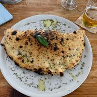 Vegan calzone at Gradi Pizza Napoletana in Tenerife