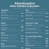 Dinner menu at Campus Café in Leipzig