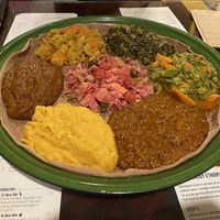 Vegetable Gebeta (+ extras that we ordered) at Zagol Ethiopian in Reno