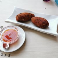 Vegan croquettes at Taj Palace in Malaga