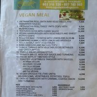 The vegan menu…. 👌🏻  at Taj Palace in Malaga