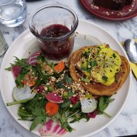 Savory pancake and salad at Urban Greener in Paris