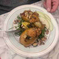 Roasted pears with blue cheese  at Urban Greener in Paris