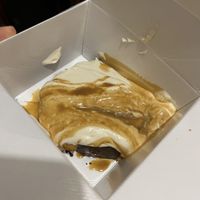 Chocolate and caramel cake- drowning in caramel and cream - hard to enjoy  at Urban Greener in Paris