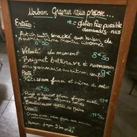 The menu at Urban Greener in Paris