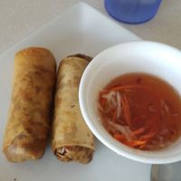 Delicious eggrolls at Loving Hut in Orange