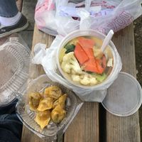 Wonton soup at Loving Hut in Orange