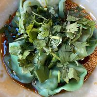 Vegan spicy wontons   at Dumpling the Noodle in Seattle