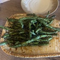 sichuan green beans  at Dumpling the Noodle in Seattle