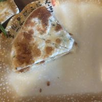 scallion pancakes   at Dumpling the Noodle in Seattle