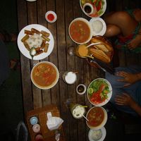 Curry, Avocado Salad, Spring rolls and juices (banana, Pineapple, mango-passionfruit)   at YoYo Vegetarian Food - Seaside in Phan Thiet