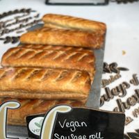 Vegan sausage rolls  at Morleys Bakers in Rochester